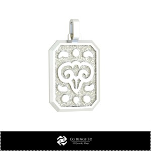 Pendentif 3D Homme Signe du Bélier, Bijoux 3D CAO, Pendentifs CAO 3D, Pendentifs du Zodiaque 3D 2