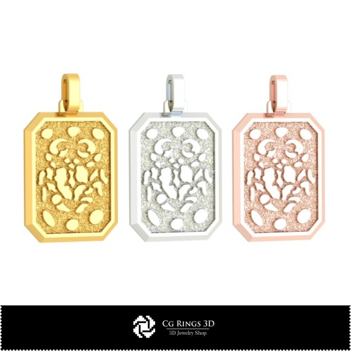Colgante 3D signo del zodiaco para hombre Cáncer, Joyería 3D CAD, Colgantes 3D CAD, Colgantes zodiacales 3D