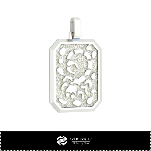 Ciondolo 3D Uomo Scorpione, Gioielli 3D CAD, Ciondoli 3D CAD, Ciondoli Zodiacali 3D