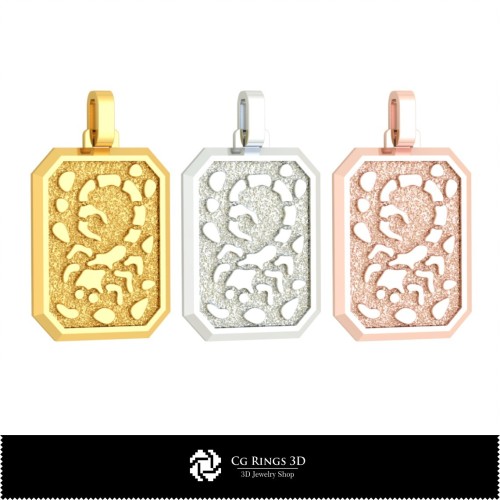 Pandantiv 3D Zodia Scorpion Bărbați, Bijuterii 3D CAD, Pandantive 3D CAD, Pandantive Zodii 3D