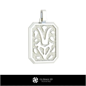 Ciondolo 3D Capricorno Uomo, Gioielleria CAD 3D, Ciondoli CAD 3D, Ciondoli Zodiacali 3D 2