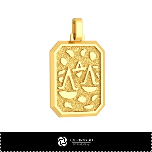Collection 3D de pendentifs du zodiaque Maison, Bijoux 3D CAO, Pendentifs 3D CAO, Collections de bijoux 3D CAO, Pendentifs du