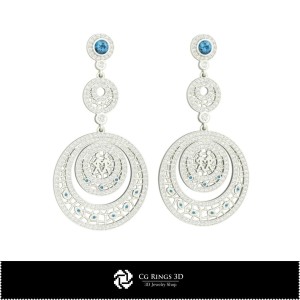 Cercei 3D Zodie Gemenilor pentru casă, Bijuterii CAD 3D, Cercei CAD 3D, Cercei candelabru 3D 2