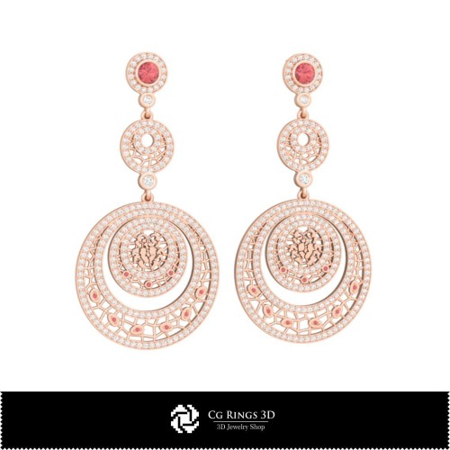 3D-Krebs Sternzeichen Ohrringe Zuhause, Schmuck 3D-CAD, Ohrringe 3D-CAD, 3D-Kronleuchter-Ohrringe