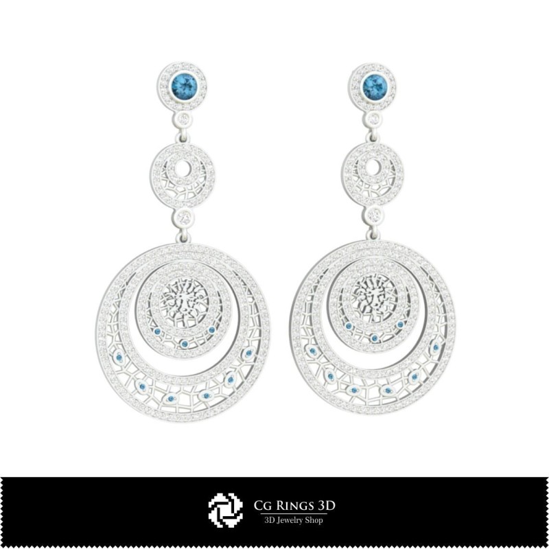 3D Löwe Tierkreis-Ohrringe Zuhause, Schmuck 3D-CAD, Ohrringe 3D-CAD, 3D-Kronleuchterohrringe