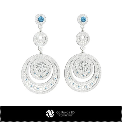 3D Löwe Tierkreis-Ohrringe Zuhause, Schmuck 3D-CAD, Ohrringe 3D-CAD, 3D-Kronleuchterohrringe