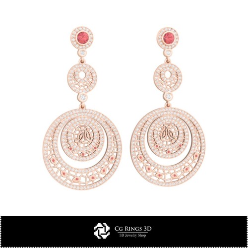 Pendientes 3D Signo Piscis para el Hogar, Joyería CAD 3D, Pendientes CAD 3D, Pendientes Candelabro 3D