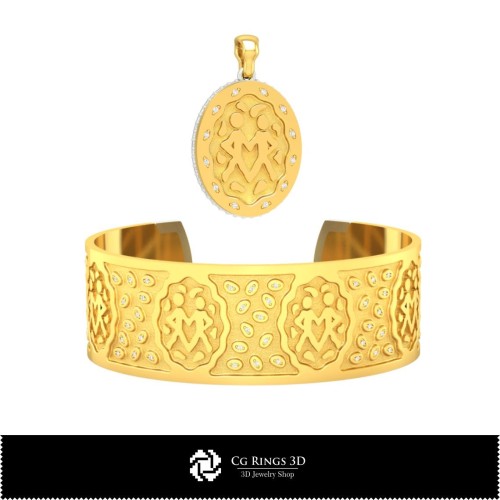 Set di gioielli - Gioielli CAD 3D per la casa, CAD 3D per gioielli, Set di gioielli CAD 3D