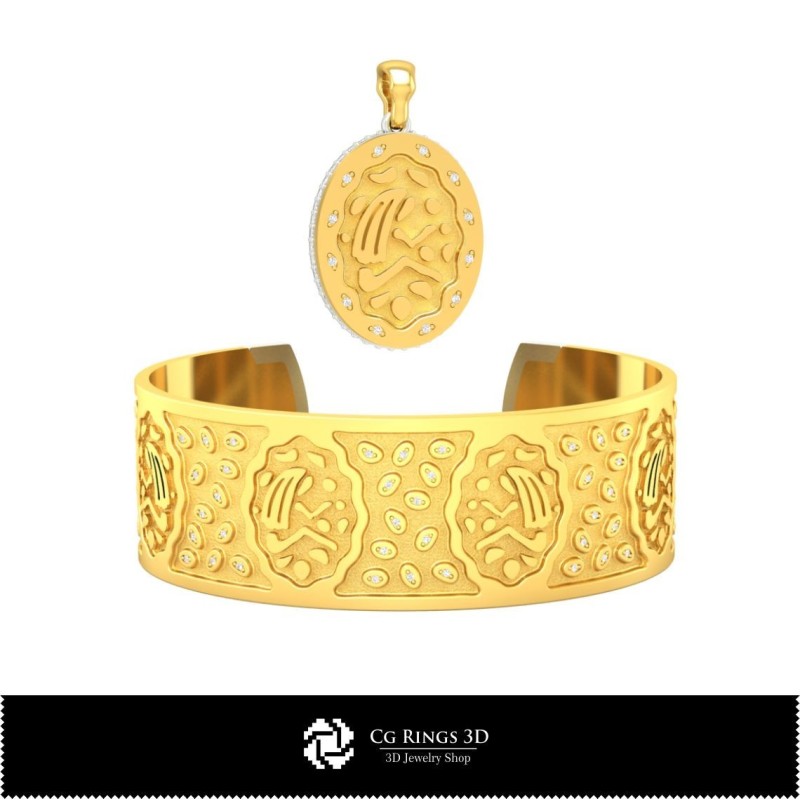 Schmuck-3D-CAD-Set Schmuck 3D-CAD, Anhänger 3D-CAD, Armbänder 3D-CAD, Schmucksets 3D-CAD, 3D-Zodiac-Anhänger, 3D B