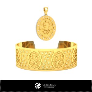 Joyería-Conjunto de joyería CAD 3D Joyería CAD 3D, Colgantes CAD 3D, Pulseras CAD 3D, Conjuntos de joyería CAD 3D, Colgantes
