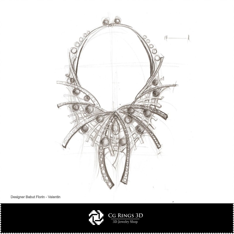 Skizzen-Halskette Steffy – Konzeptdesign Schmuck Schmuckskizzen