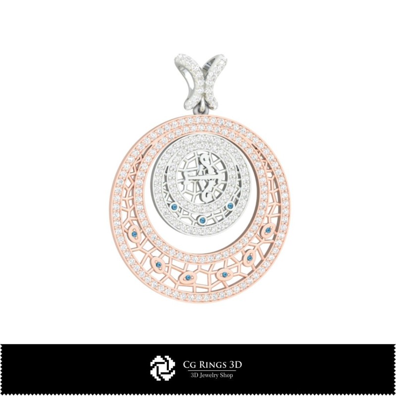 3D Women's Sagittarius Zodiac Pendant Home, Jewelry 3D CAD, Pendants 3D CAD , 3D Zodiac Pendants