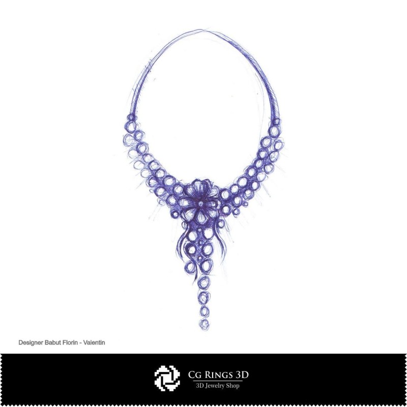Boceto de collar - Diseño de joyería Bocetos de joyería
