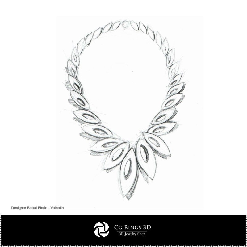 Boceto de collar - Diseño de joyería Bocetos de joyería