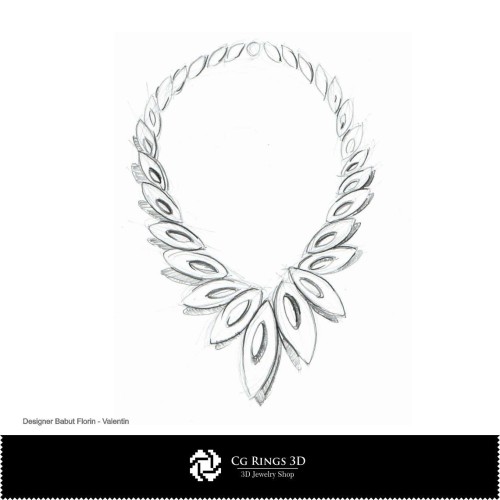 Boceto de collar - Diseño de joyería Bocetos de joyería