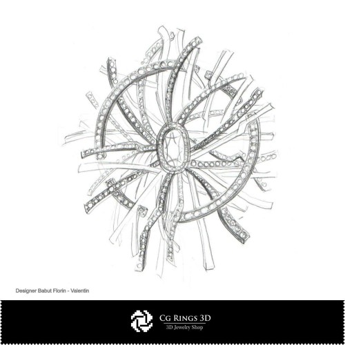 Boceto de colgante - Diseño de joyería - Bocetos de joyería