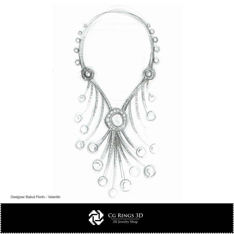 Boceto de collar - Diseño de joyería Bocetos de joyería