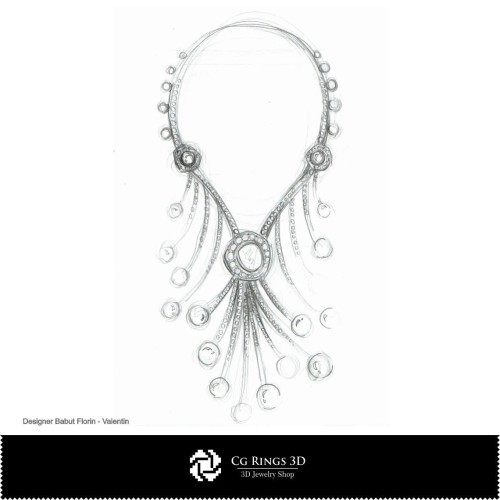 Collana Schizzo - Disegno Gioielli Schizzi di Gioielli