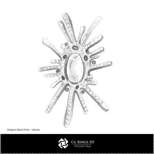 Spilla Schizzo-Design di Gioielli Schizzi di Gioielli