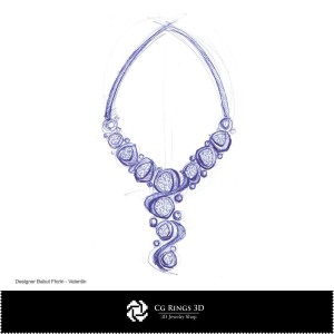 Boceto de collar - Diseño de joyería Bocetos de joyería