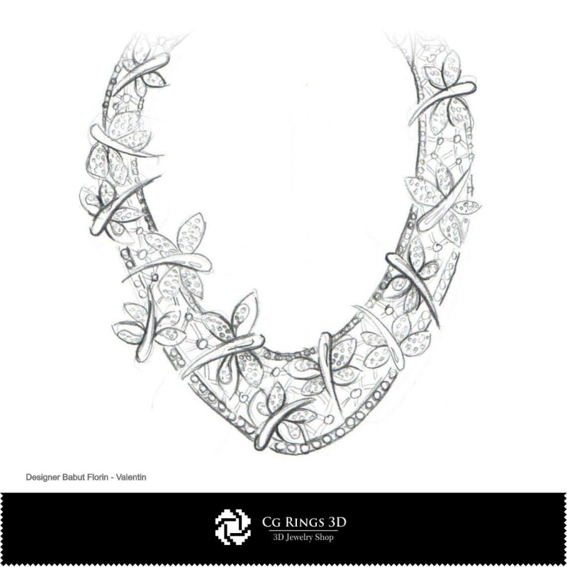 Halskettenskizze - Schmuckdesign Schmuckskizzen