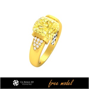 3D-Edelsteinringe - Kostenlose 3D-Modelle für Zuhause, Kostbare Edelsteinringe 3D, Schmuck 3D-CAD, Kostenlose 2