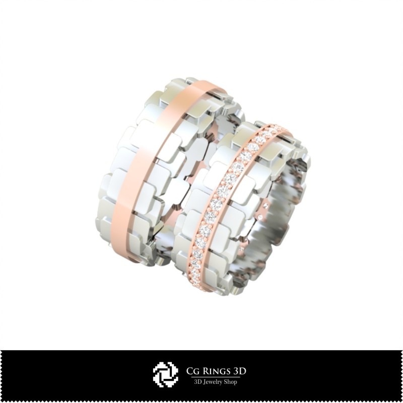 Anillo de boda 3D, Joyería CAD 3D, Anillos CAD 3D, Alianzas CAD 3D