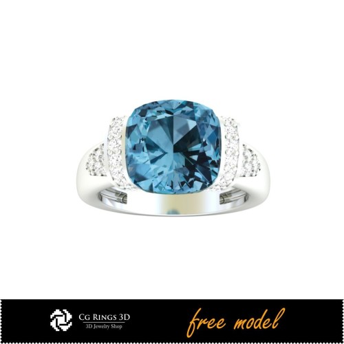 Bagues en pierres précieuses 3D - Modèle 3D gratuit, Bagues en pierres précieuses 3D, Bijoux 3D CAO, Bijoux 3D gratuits, Bagues