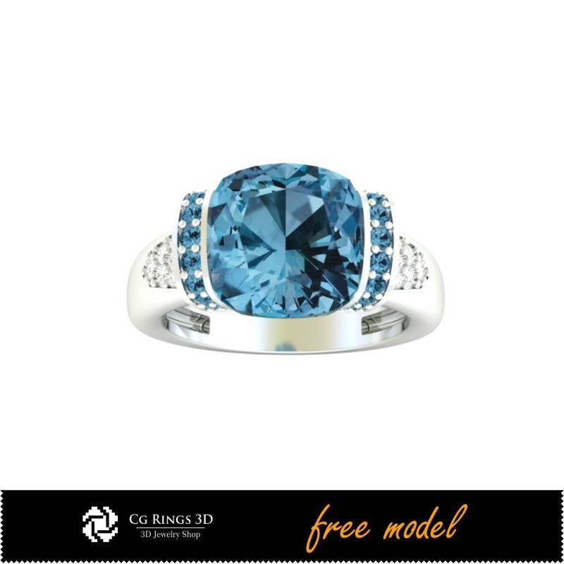3D Gemstone Rings - Free 3D Model Home, Precious Gemstone Rings 3D, Jewelry 3D CAD, Free 3D Jewelry, Rings 3D CAD , Free 3D Rin