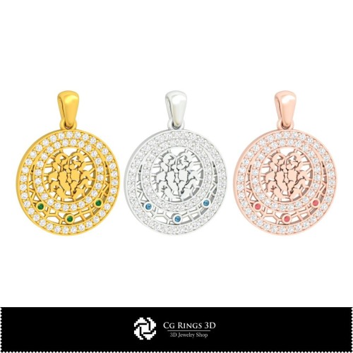 3D Krebs Sternzeichen Kinderanhänger Zuhause, Schmuck 3D CAD, Anhänger 3D CAD, 3D Sternzeichen-Anhänger, 3D Kinderanhänger