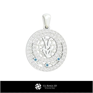 3D Capricorn Zodiac Children Pendant Home, Jewelry 3D CAD, Pendants 3D CAD , 3D Zodiac Pendants, 3D Children Pendants 2