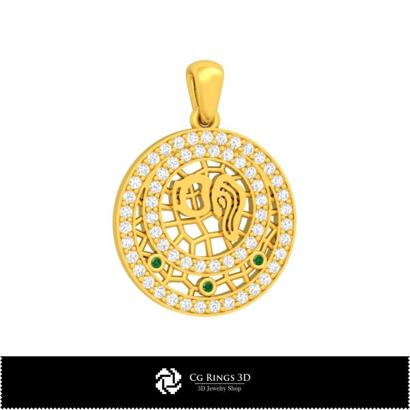 3D Wassermann Sternzeichen Kinderanhänger Zuhause, Schmuck 3D CAD, Anhänger 3D CAD, 3D Sternzeichen-Anhänger, 3D Kinderanhänger