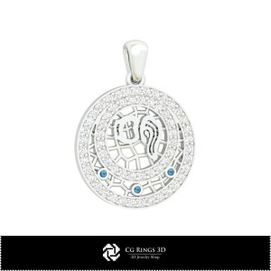 3D Aquarius Zodiac Children Pendant Home, Jewelry 3D CAD, Pendants 3D CAD , 3D Zodiac Pendants, 3D Children Pendants 2