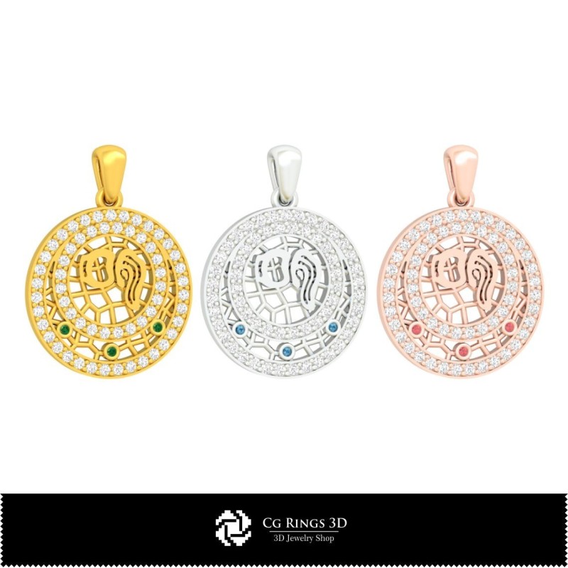 3D Wassermann Sternzeichen Kinderanhänger Zuhause, Schmuck 3D CAD, Anhänger 3D CAD, 3D Sternzeichen-Anhänger, 3D Kinderanhänger