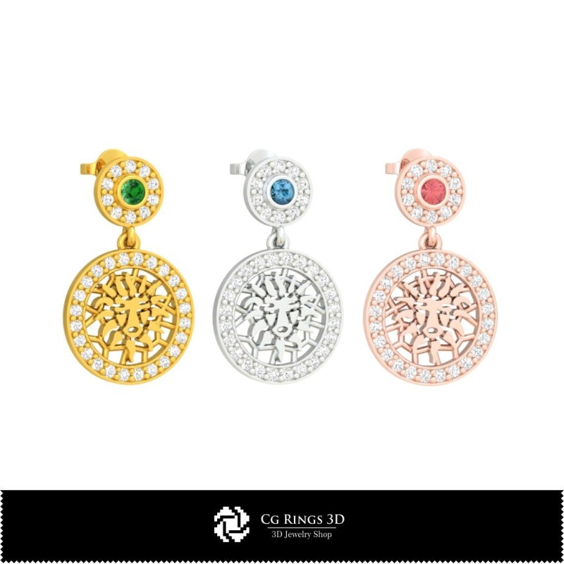 3D Löwe Sternzeichen Kinder Ohrringe Home, Schmuck 3D CAD, Ohrringe 3D CAD, 3D Diamantohrringe, 3D Tropfenohrringe, 3D