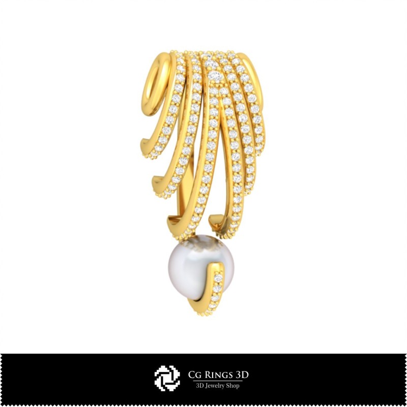 3D-Anhänger mit Perle Zuhause, Schmuck 3D-CAD, Anhänger 3D-CAD, 3D-Perlenanhänger