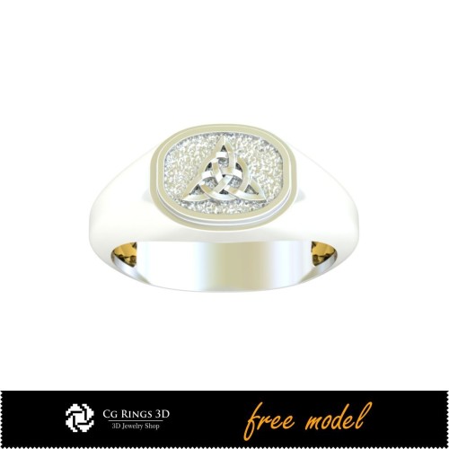 Anillo celta único 3D - Modelo 3D gratuito para el hogar, CAD 3D de joyería, joyería 3D gratuita, CAD 3D de anillos, anillos 3D