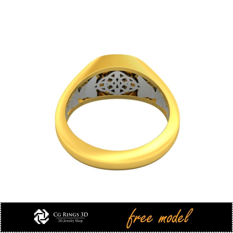 Bague celtique 3D unique - Modèle 3D gratuit pour la maison, Bijoux 3D CAO, Bijoux 3D gratuits, Bagues 3D CAO, Bagues homme 3D,