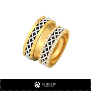 Anelli da matrimonio 3D Home, Gioielleria CAD 3D, Anelli CAD 3D, Fedi nuziali 3D