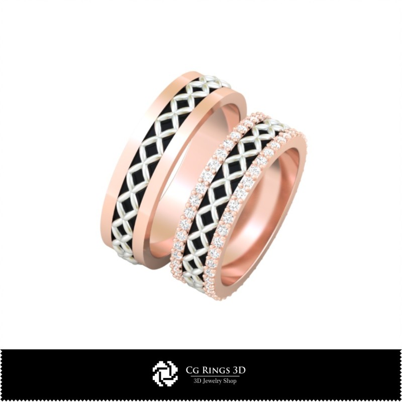 Anelli da matrimonio 3D Home, Gioielleria CAD 3D, Anelli CAD 3D, Fedi nuziali 3D