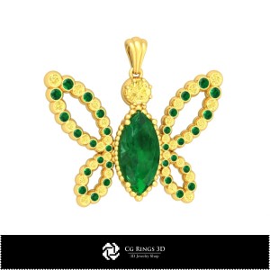 Colgante mariposa 3D para el hogar, joyería CAD 3D, colgantes CAD 3D, colgantes de diamantes 3D 2