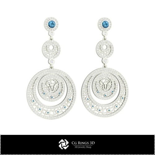 3D Jewelry Set With Taurus Zodiac Home, Jewelry 3D CAD, Jewelry Sets 3D CAD 