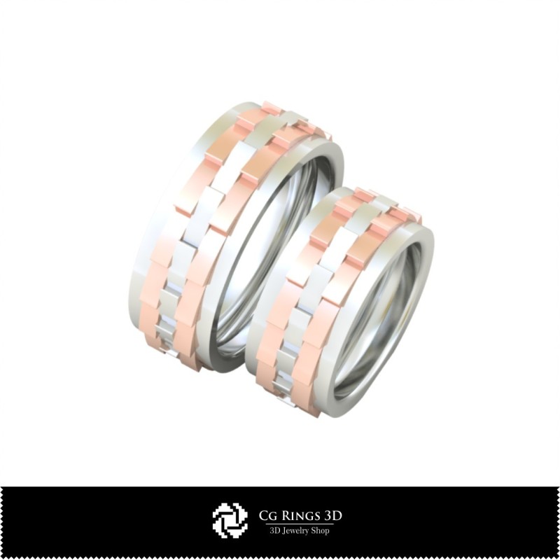 Bagues de mariage 3D, Bijoux DAO 3D, Modèles 3D de bagues, Alliances 3D