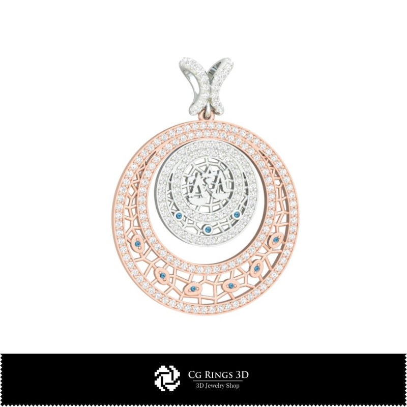 3D-Schmuckset mit Waage-Sternzeichen für Zuhause, 3D-Schmuck-CAD, 3D-CAD-Schmucksets