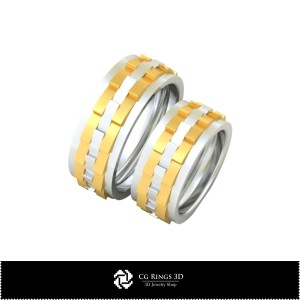 Inel de nuntă 3D acasă, Bijuterii CAD 3D, Inele CAD 3D, Verighete 3D 2