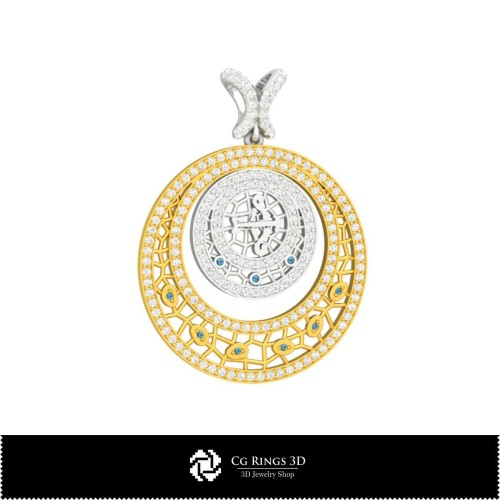 Ensemble de bijoux 3D avec signe du zodiaque Sagittaire, bijou 3D CAO, ensembles de bijoux 3D CAO