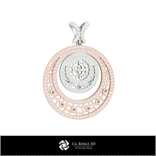 Conjunto de joyería 3D con hogar del zodiaco Sagitario, joyería 3D CAD, conjuntos de joyería 3D CAD