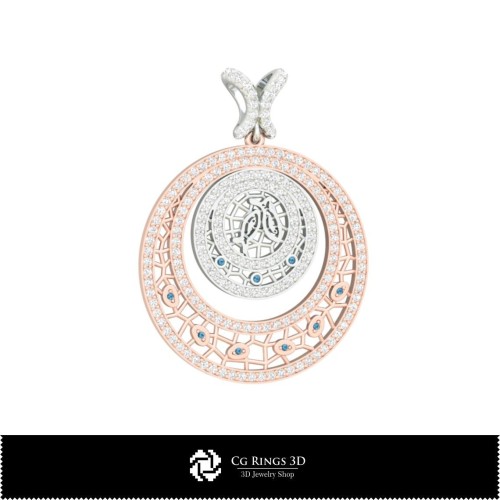 3D-Schmuckset mit Fische-Zeichen, 3D-Schmuck-CAD, 3D-CAD-Schmucksets