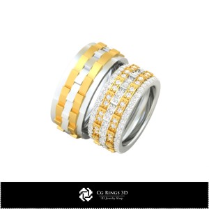 Anillo de boda 3D, Joyería CAD 3D, Anillos CAD 3D, Alianzas CAD 3D 2