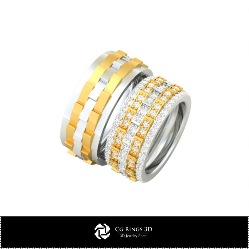 Anelli da 3D per Matrimonio, Gioielli 3D CAD, Anelli 3D CAD, Fedi Nuziali 3D
